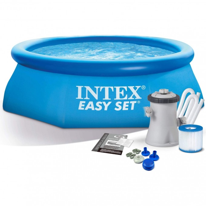 Бассейн надувной INTEX EASY SET , 244х76 см фильтр-насос 28112 Бассейн надувной INTEX EASY SET , 244х76 см фильтр-насос 28112