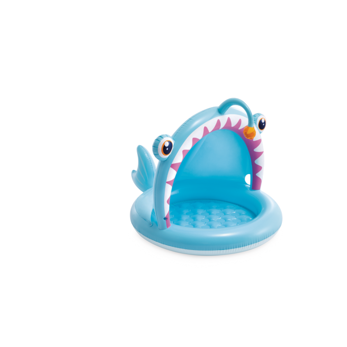 Детский надувной бассейн INTEX "РЫБАЛКА" 127х102х86см с надувным дном и навесом, 45л, от 1 до 3 лет 58419 Детский надувной бассейн INTEX "РЫБАЛКА" 127х102х86см с надувным дном и навесом, 45л, от 1 до 3 лет 58419