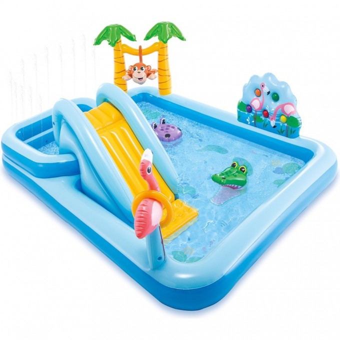 Игровой центр INTEX «ПРИКЛЮЧЕНИЯ В ДЖУНГЛЯХ» 257х216х84 см, от 3 лет 57161 Игровой центр INTEX «ПРИКЛЮЧЕНИЯ В ДЖУНГЛЯХ» 257х216х84 см, от 3 лет 57161