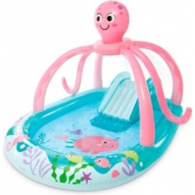 Игровой центр INTEX "ДРУЖЕЛЮБНЫЙ ОСЬМИНОГ" 234х183х150см с разбрызгивателем горкой и кольцами 229л до 54кг 56138 Игровой центр INTEX "ДРУЖЕЛЮБНЫЙ ОСЬМИНОГ" 234х183х150см с разбрызгивателем горкой и кольцами 229л до 54кг 56138