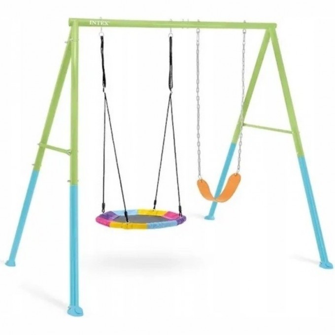 Качели детские INTEX "ДВЕ КАЧЕЛИ" 267х254х211см от 3 до 10 лет 44125 Качели детские INTEX "ДВЕ КАЧЕЛИ" 267х254х211см от 3 до 10 лет 44125