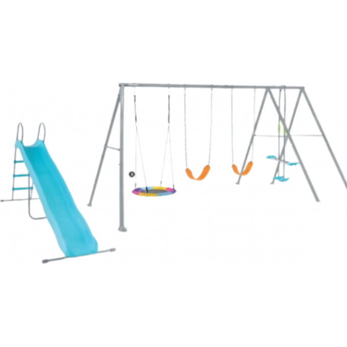 Качели детские INTEX "КОМПЛЕКС 4 КАЧЕЛИ+ГОРКА" 472х254х211см от 3 до 10 лет 44152 Качели детские INTEX "КОМПЛЕКС 4 КАЧЕЛИ+ГОРКА" 472х254х211см от 3 до 10 лет 44152