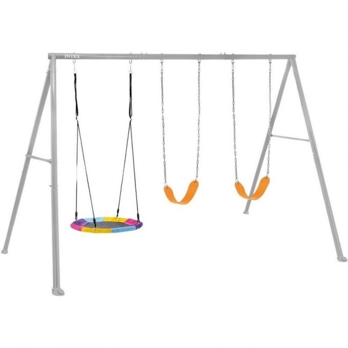 Качели детские INTEX "ТРИ КАЧЕЛИ" 361х254х211см от 3 до 10 лет 44134 Качели детские INTEX "ТРИ КАЧЕЛИ" 361х254х211см от 3 до 10 лет 44134