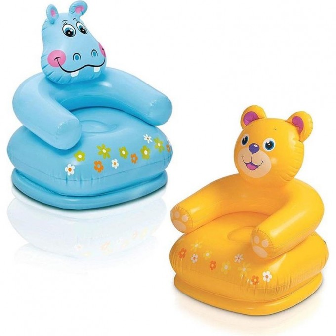 Кресло надувное INTEX «ВЕСЁЛЫЕ ЗВЕРИ» , 65 х 64 х 74 см, от 3 до 8 лет, цвета микс голубой 68556 Кресло надувное INTEX «ВЕСЁЛЫЕ ЗВЕРИ» , 65 х 64 х 74 см, от 3 до 8 лет, цвета микс голубой 68556