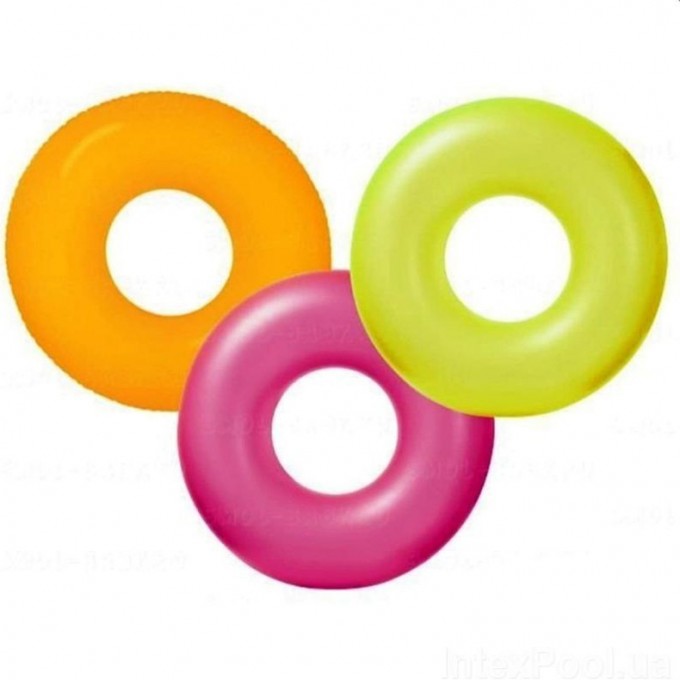 Круг для плавания INTEX «НЕОН» , d=91см, от 9 лет микс 59262 Круг для плавания INTEX «НЕОН» , d=91см, от 9 лет микс 59262