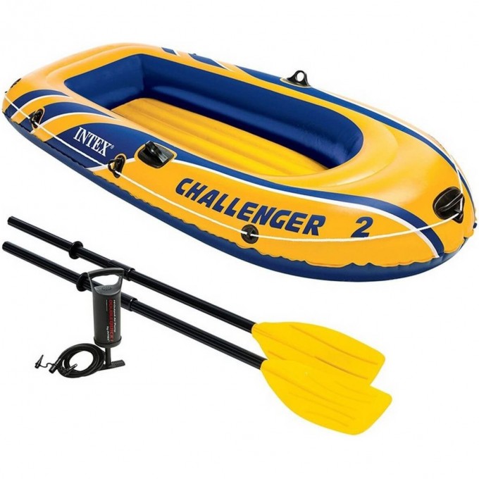 Лодка INTEX CHALLENEGER 2 , 2-местная, 236х114х41 см (весла, насос), до 200 кг 68367 Лодка INTEX CHALLENEGER 2 , 2-местная, 236х114х41 см (весла, насос), до 200 кг 68367