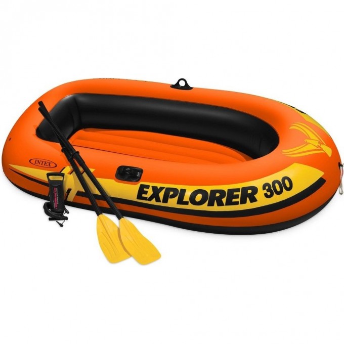 Лодка INTEX EXPLORER 300 , 211 х 117 х 41 см, 3 местная, вёсла+насос, до 186 кг 58332 Лодка INTEX EXPLORER 300 , 211 х 117 х 41 см, 3 местная, вёсла+насос, до 186 кг 58332
