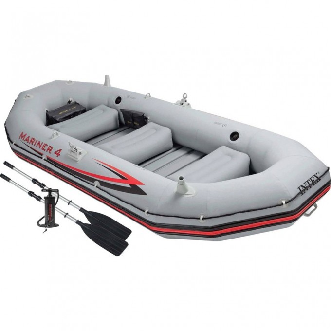 Лодка INTEX MARINER 4 , 4-местная, 328 х 145 х 48 см, алюминиевые весла, ручной насос, до 400 кг 68376 Лодка INTEX MARINER 4 , 4-местная, 328 х 145 х 48 см, алюминиевые весла, ручной насос, до 400 кг 68376