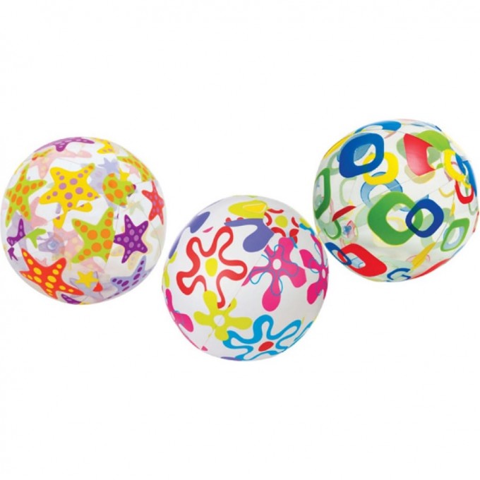 Мяч пляжный INTEX «УЗОРЫ» d=51 см, от 3 лет микс 59040 Мяч пляжный INTEX «УЗОРЫ» d=51 см, от 3 лет микс 59040