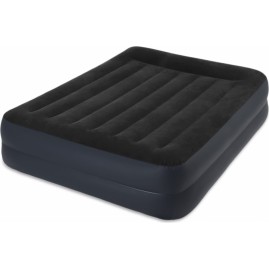 Надувная кровать INTEX PILLOW REST RAISED BED 64124 152х203х42см с подголовником, встроенный насос 220V
