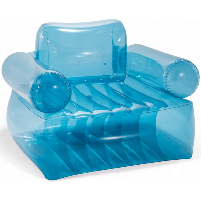 Надувное кресло INTEX TRANSPARENT ARMCHAIR 109х107х79 см, голубой 66503 Надувное кресло INTEX TRANSPARENT ARMCHAIR 109х107х79 см, голубой 66503