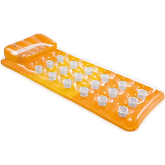 Надувной матрас для плавания INTEX 188х71 см, до 100 кг, от 14 лет, оранжевый 58890 OPAHJEBYII Надувной матрас для плавания INTEX 188х71 см, до 100 кг, от 14 лет, оранжевый 58890 OPAHJEBYII