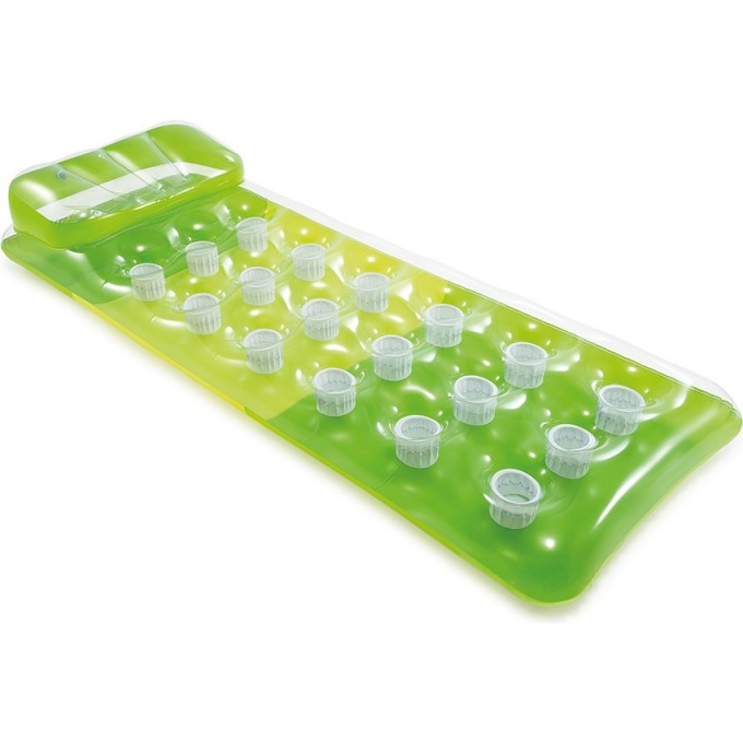 Надувной матрас для плавания INTEX 188х71 см, до 100 кг, от 14 лет, зеленый 58890 ZELEHYII Надувной матрас для плавания INTEX 188х71 см, до 100 кг, от 14 лет, зеленый 58890 ZELEHYII