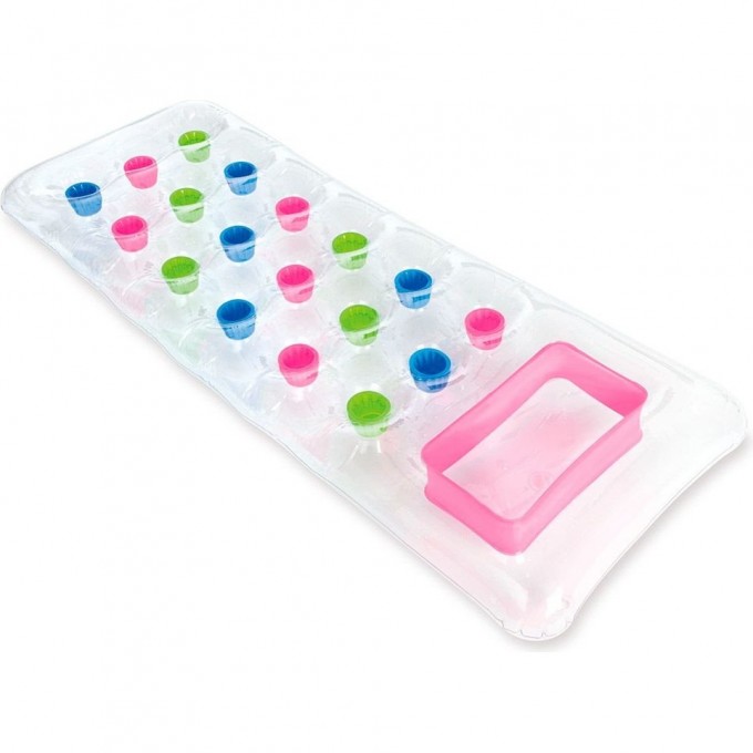 Надувной матрас для плавания INTEX 188х71 см с окном, до 100 кг, от 14 лет, розовый 59894 POZOBYII Надувной матрас для плавания INTEX 188х71 см с окном, до 100 кг, от 14 лет, розовый 59894 POZOBYII