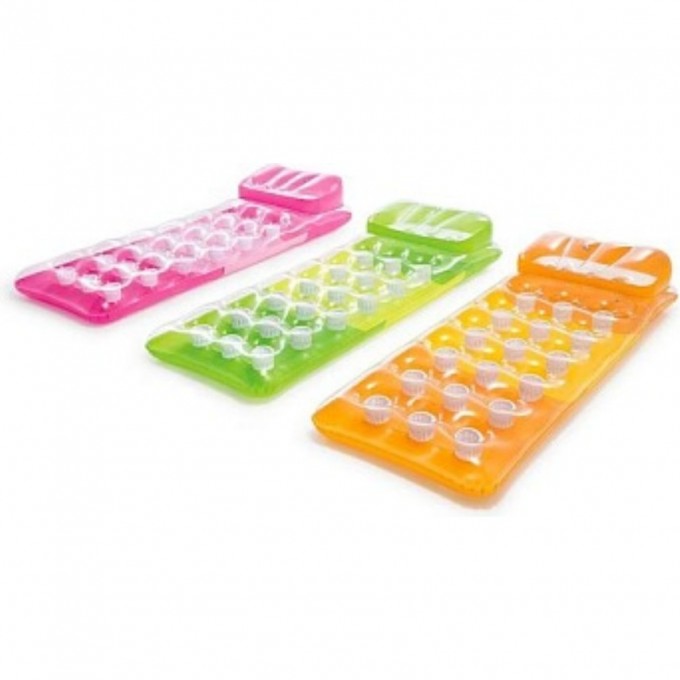 Надувной матрас для плавания INTEX 188х71см до 100кг от 14 лет 3 цвета 1 шт 58890 Надувной матрас для плавания INTEX 188х71см до 100кг от 14 лет 3 цвета 1 шт 58890