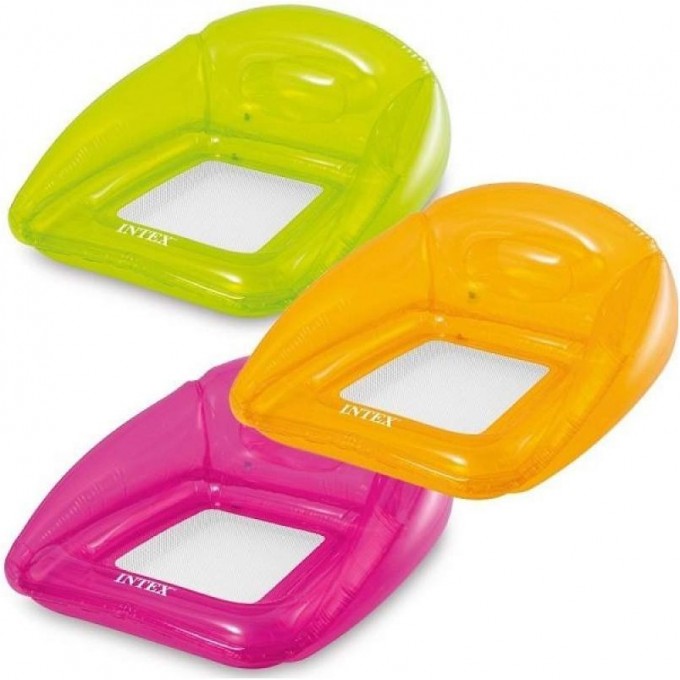 Надувной матрас-кресло для плавания INTEX "ПРОЗРАЧНЫЙ ЛАУНДЖ" 102х104см, 3 цвета 56802 Надувной матрас-кресло для плавания INTEX "ПРОЗРАЧНЫЙ ЛАУНДЖ" 102х104см, 3 цвета 56802