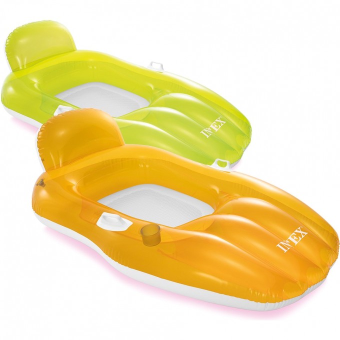 Надувной матрас-кресло INTEX для плавания с ручками, до 100кг, от 9 лет, 2 цвета 56805 Надувной матрас-кресло INTEX для плавания с ручками, до 100кг, от 9 лет, 2 цвета 56805